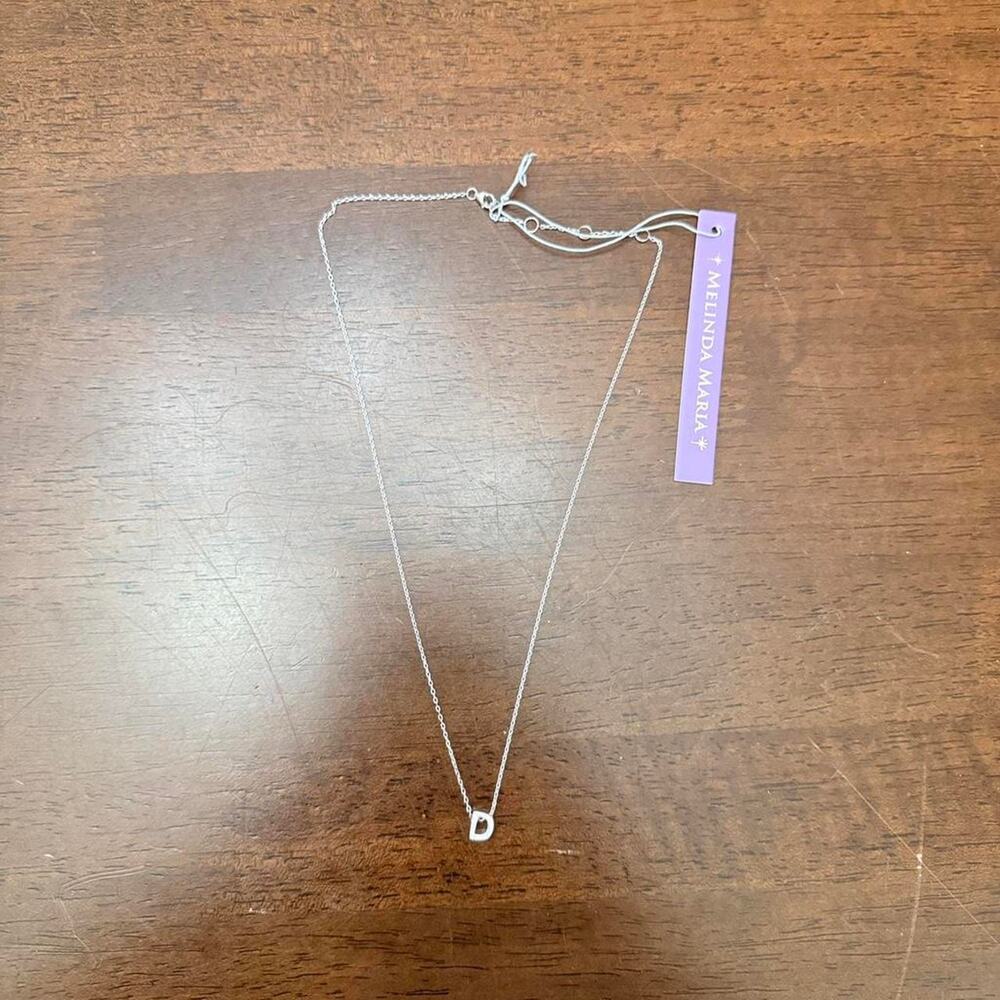 Melinda Maria Silver Initial Necklace